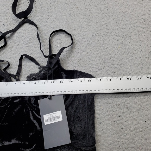 KILLSTAR Ever Ayla Velvet Lace Bralette Corset Women XXL Black Gothic KSRA000515 - Picture 4 of 10